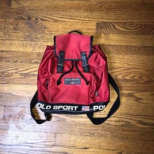 Vintage 90's POLO SPORT Nylon Rucksack Backpack.